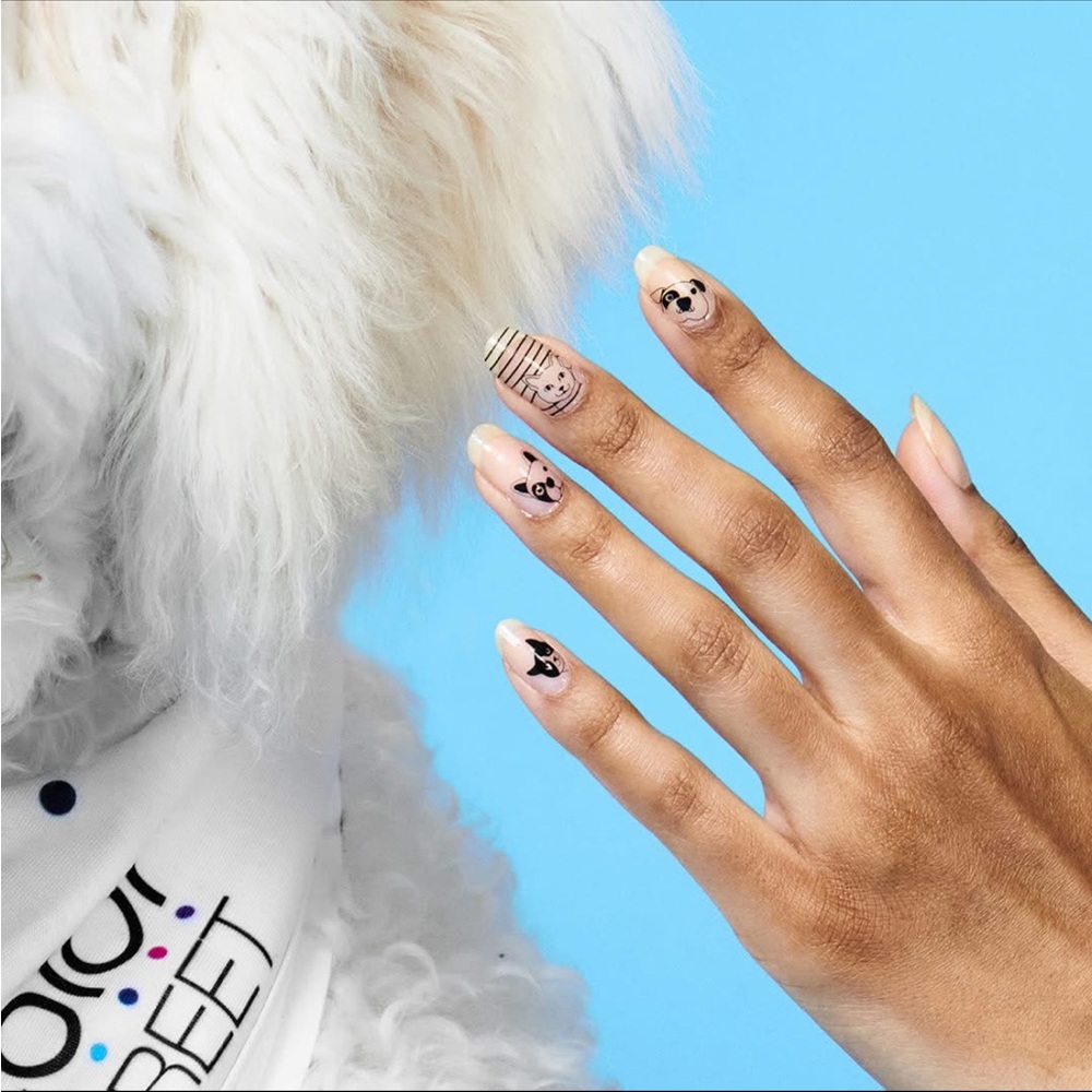 *Retired* Color Street: Friends Furever | Cats Dogs Pets Stripes Clear Overlay